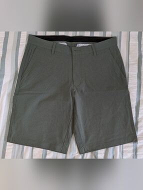 Men's Tommy Bahama Chip Shot Flat Front 10" Shorts Dark Jade Waist Size 32